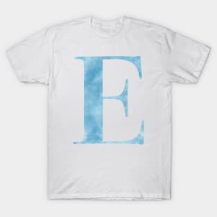 Clouds Blue Sky Initial Letter E T-Shirt